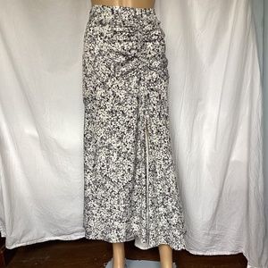 NICHOLAS Panel Ruched Floral Midi Skirt. Sz 12